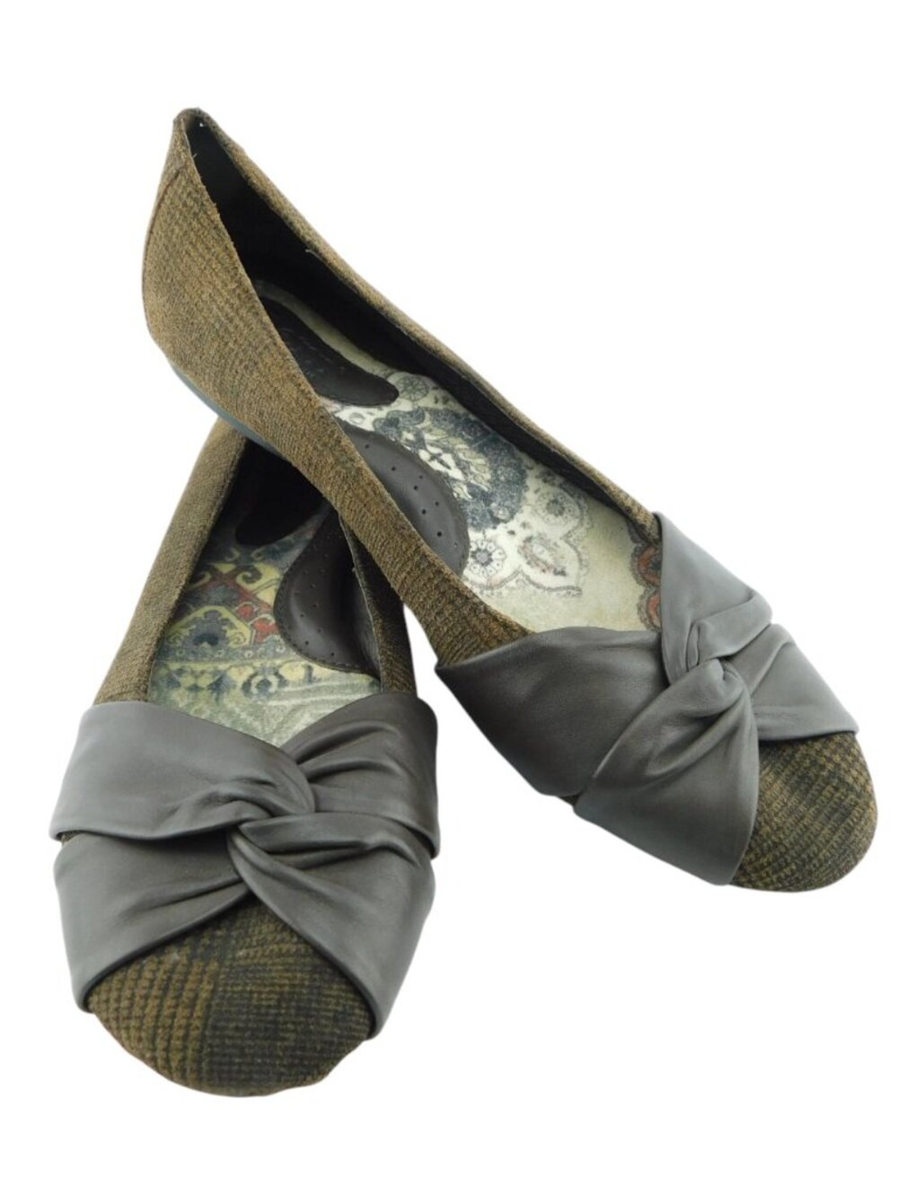 BORN Brown Plaid Ballet Flats 10US / 42EU